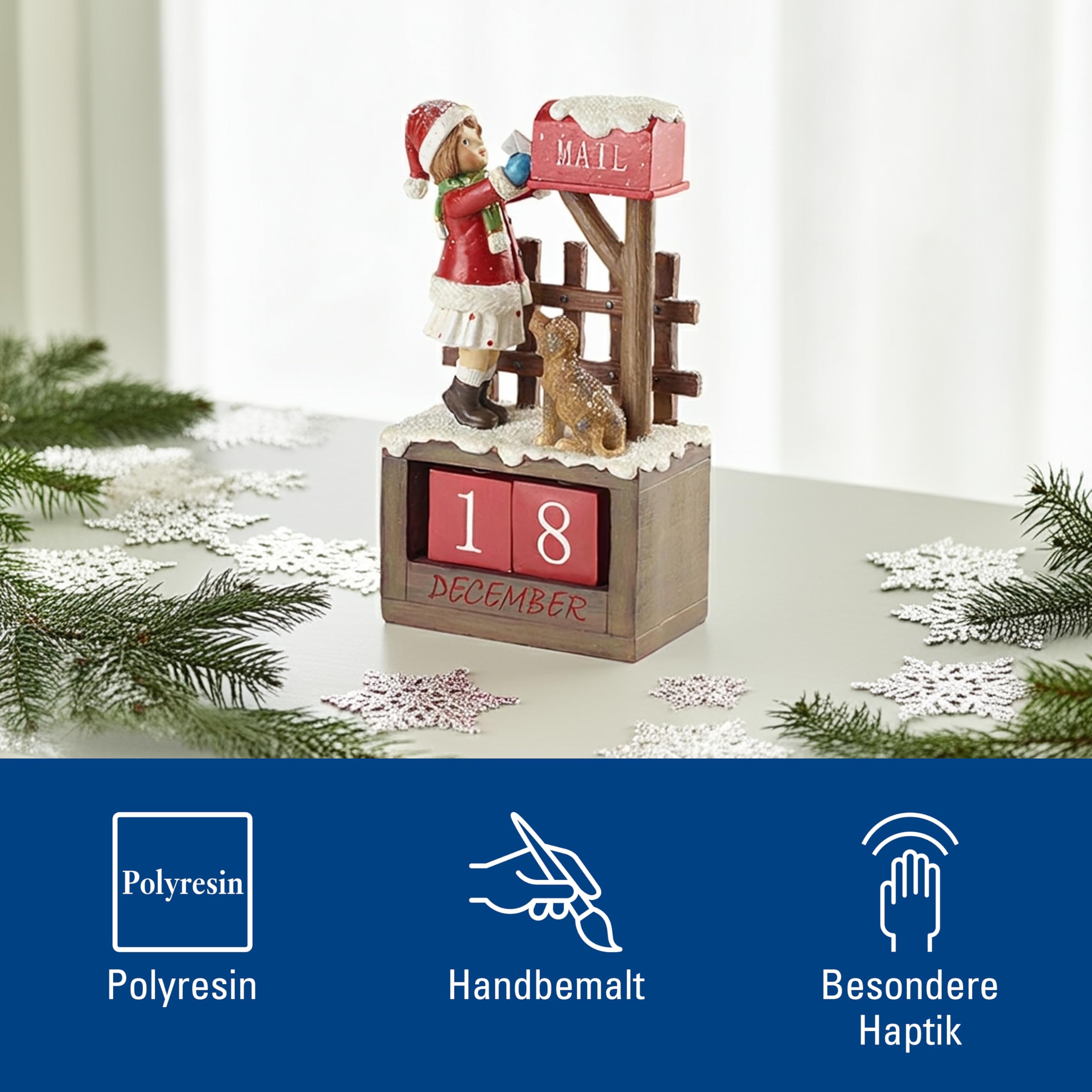 Villeroy & Boch - Winter Collage Accessoires Kalendermädchen, bunt, 12,5 x 8 x 22,5 cm