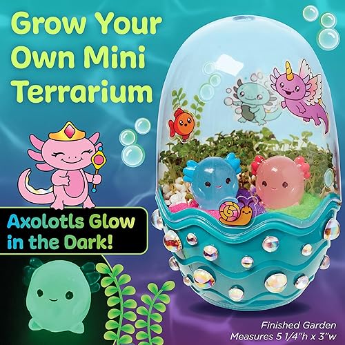 Miniatura 2 de Creativity for Kids Mini Jardín: Terrario Axolotl - Kit de ciencia STEM para niños, manualidades y artes de Axolotl, regalos de vacaciones