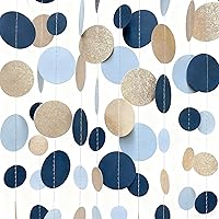 Vista 51 de Decoraciones de Fiesta de Puntos Circulares Rojos Azules Amarillos Guirnalda de Lunares Colgantes de Papel Serpentina de Lunares para Carnaval Circo