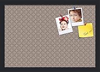 Vista 243 de PinPix Tablero de anuncios de corcho de 20 x 14 pulgadas. Este tablero decorativo enmarcado viene con diseño de círculos B W y un marco negro