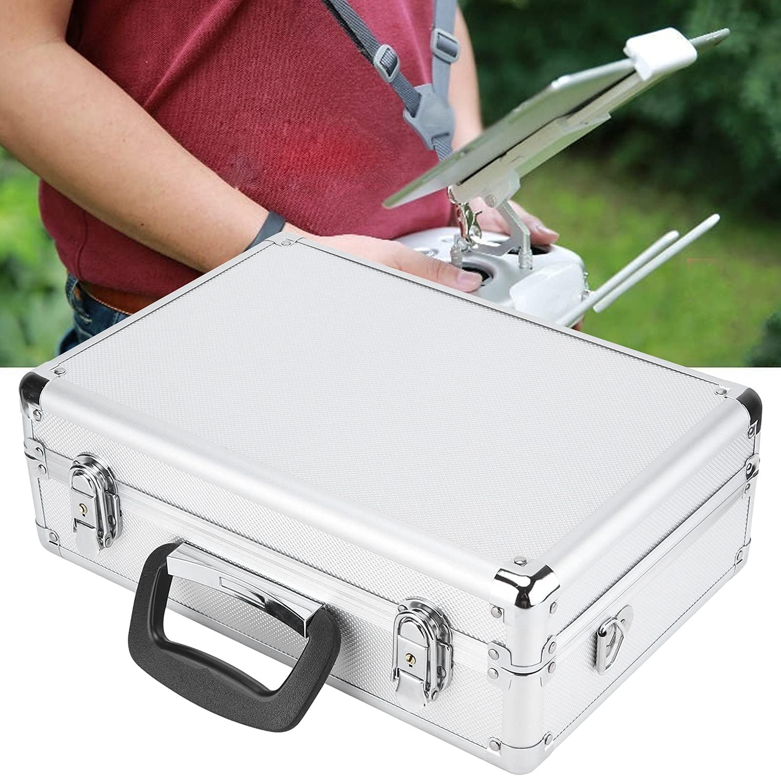 HERCHR Borsa da Trasporto per Controller RC, Custodia da Trasporto Universale per Aereo Modello 2.4G, Custodia per trasmettitore Telecomando per JR FUTABA Flysky
