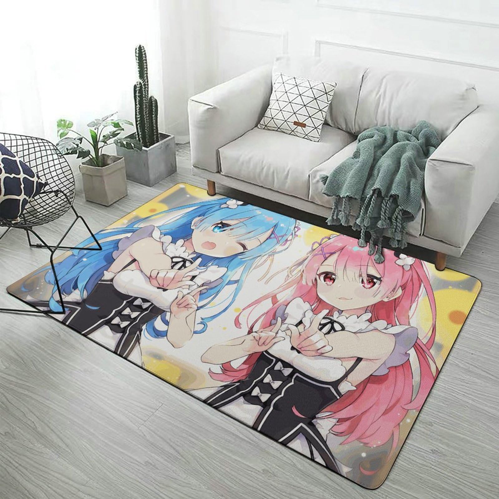 Amazon.co.jp: カーペット ラグ 可愛い アニメ柄 Reゼロから始める異