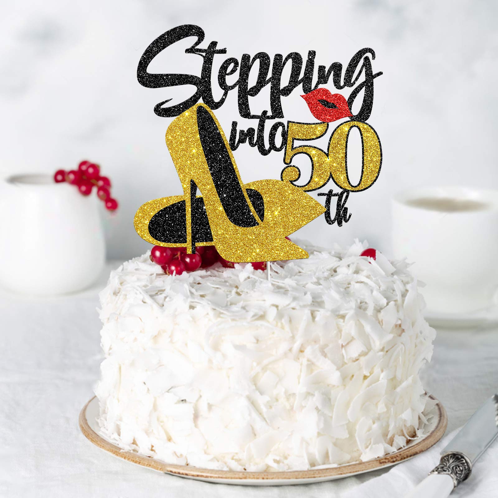 32 & Fabulous Cake Topper – Geburtstagsdeko Für Kuchen, In Lila Glitter, 61 Cm Breit, Für Partys Und Foto-Booth