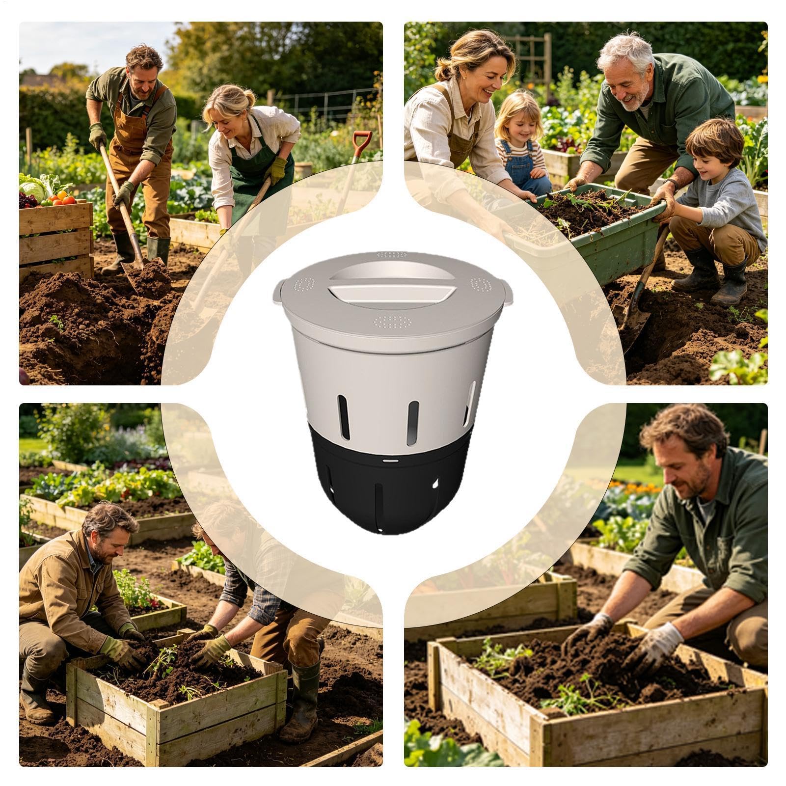 Compostiera Interrata da Esterno Contenitore di Compost per Giardino da | per Lombricompostaggio per Giardinieri Proprietari Coltivatori Principianti Progetti Scolastici e