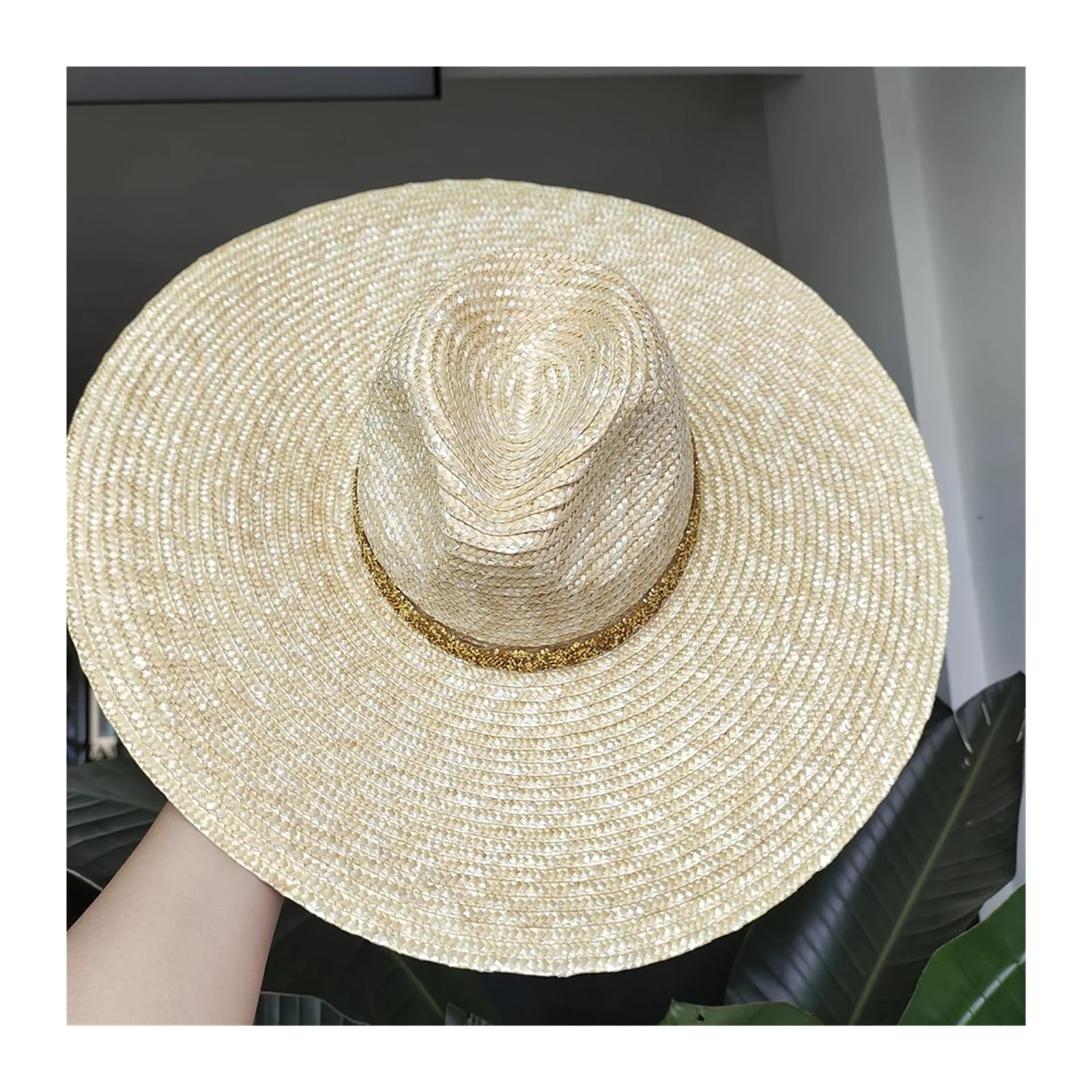 Sombrero de paja gran tamaño, protección solar verano, pesca al aire libre for hombres y mujeres