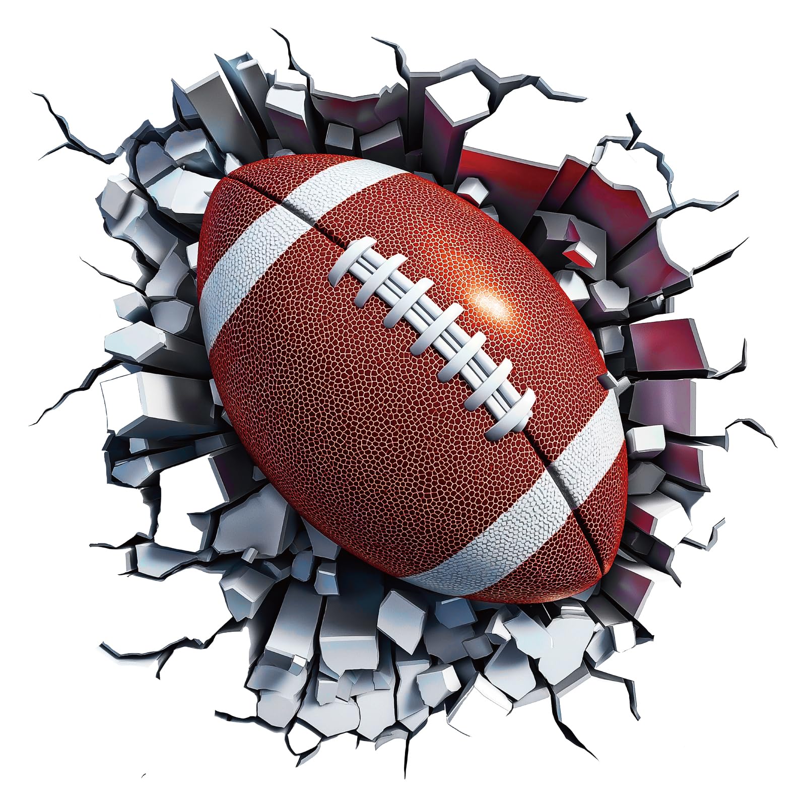 PLIGREAT Rugby Break Through Wall Decals