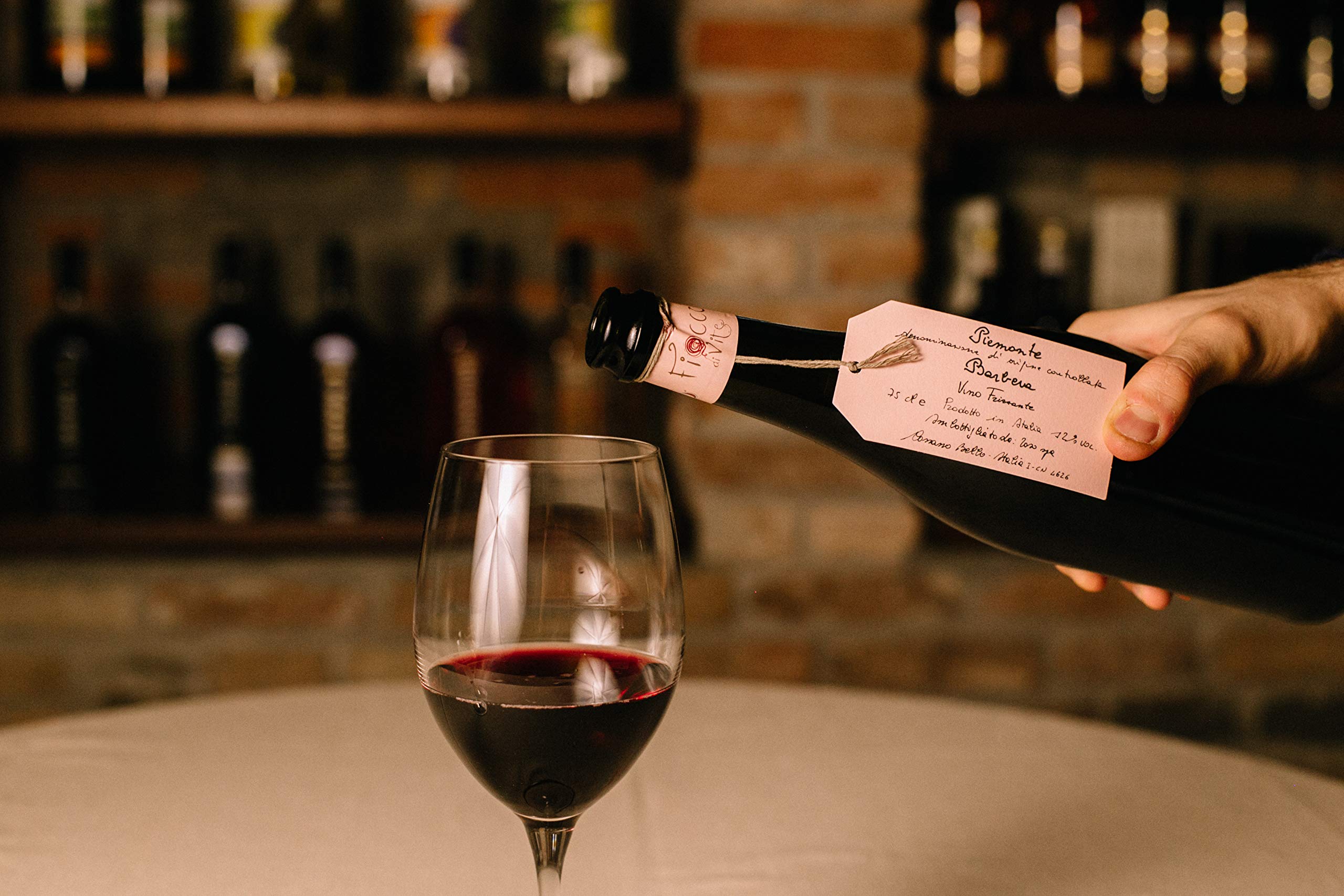 FIOCCO DI VITE Piemonte Doc Barbera Frizzante Fiocco Di Vite Vino Rosso Frizzante - 6 Bottiglie - 6x75cl