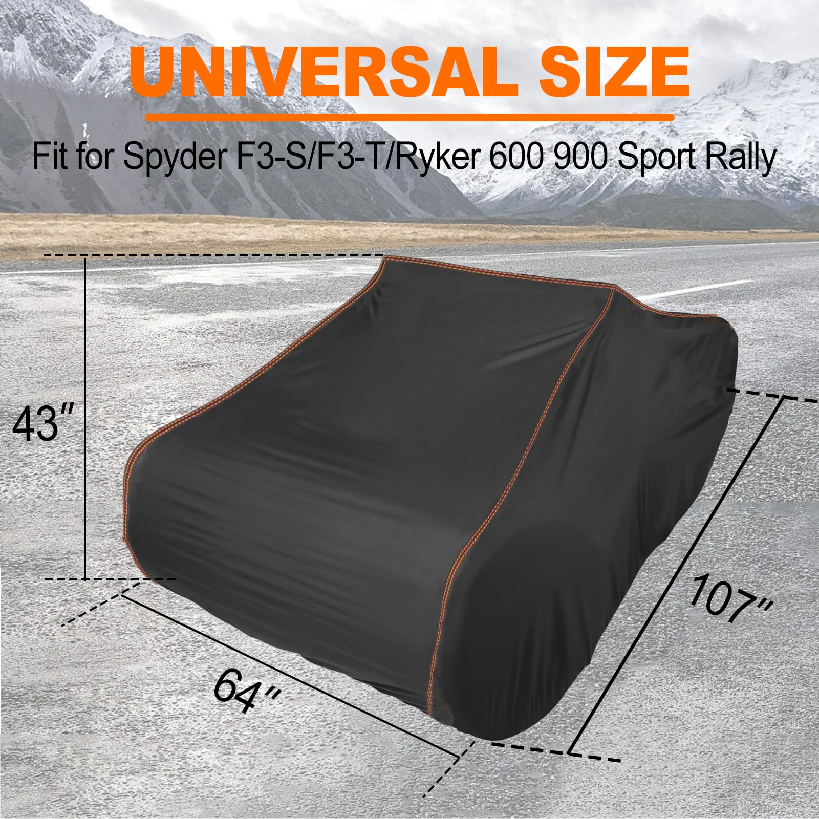 Spyder Coque intégrale 420D Compatible avec Can-Am Spyder F3-S/Ryker 600 900 Sport Vraiment étanche à la poussière et aux intempéries (Pas pour F3 Limited/RT)