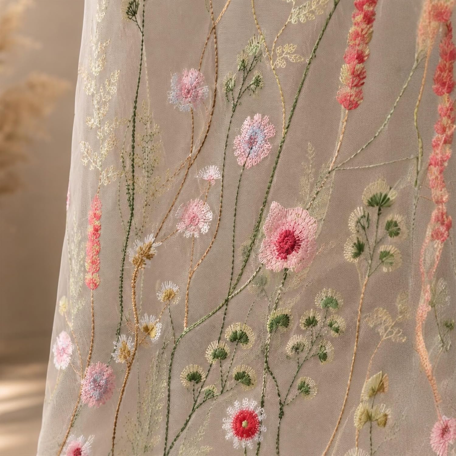 Floral Embroidered Bridal Capelet, Boho Wedding Cape, Sheer Bridal Overlay, Lightweight Bridal Topper for Wedding Dress