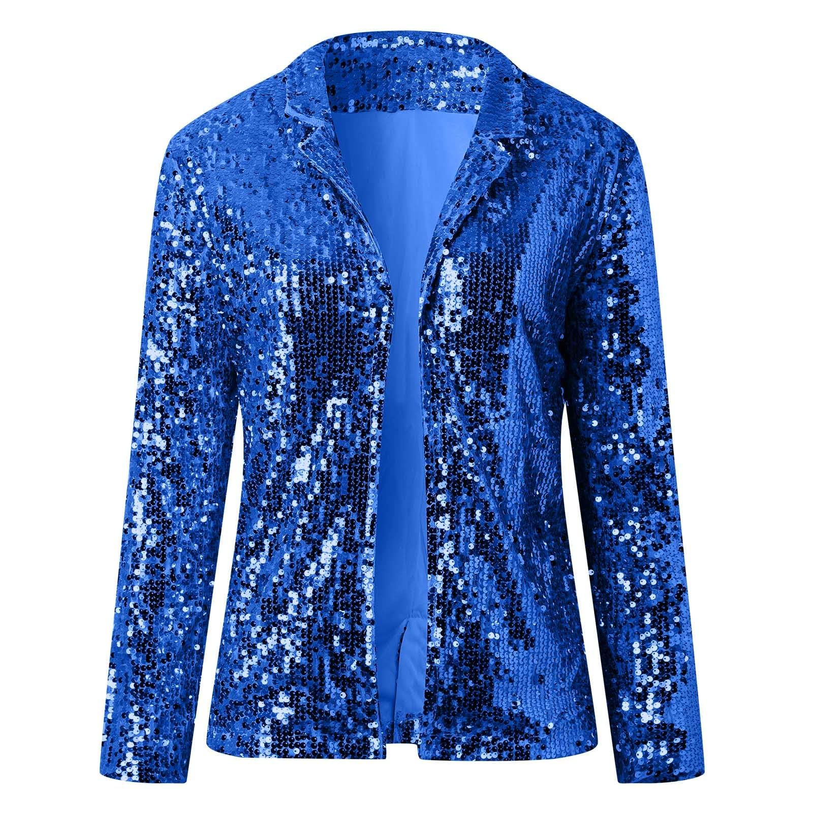 Baseball Jacke Damen Pailletten Reißverschluss Langarm Jacken Blazer Sakko Pailletten BlazerJacke Elegant Kurz Sakko Rave Party Outwear Blazermantel Bomberjacke Bikerjacke Übergangsjacke