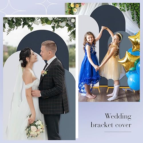 Miniatura 6 de SmoothNovelty 3 piezas de telón de fondo de arco de boda de 4 pies5 pies6 pies de elastano cubierta de arco cubierta de arco ajustable para