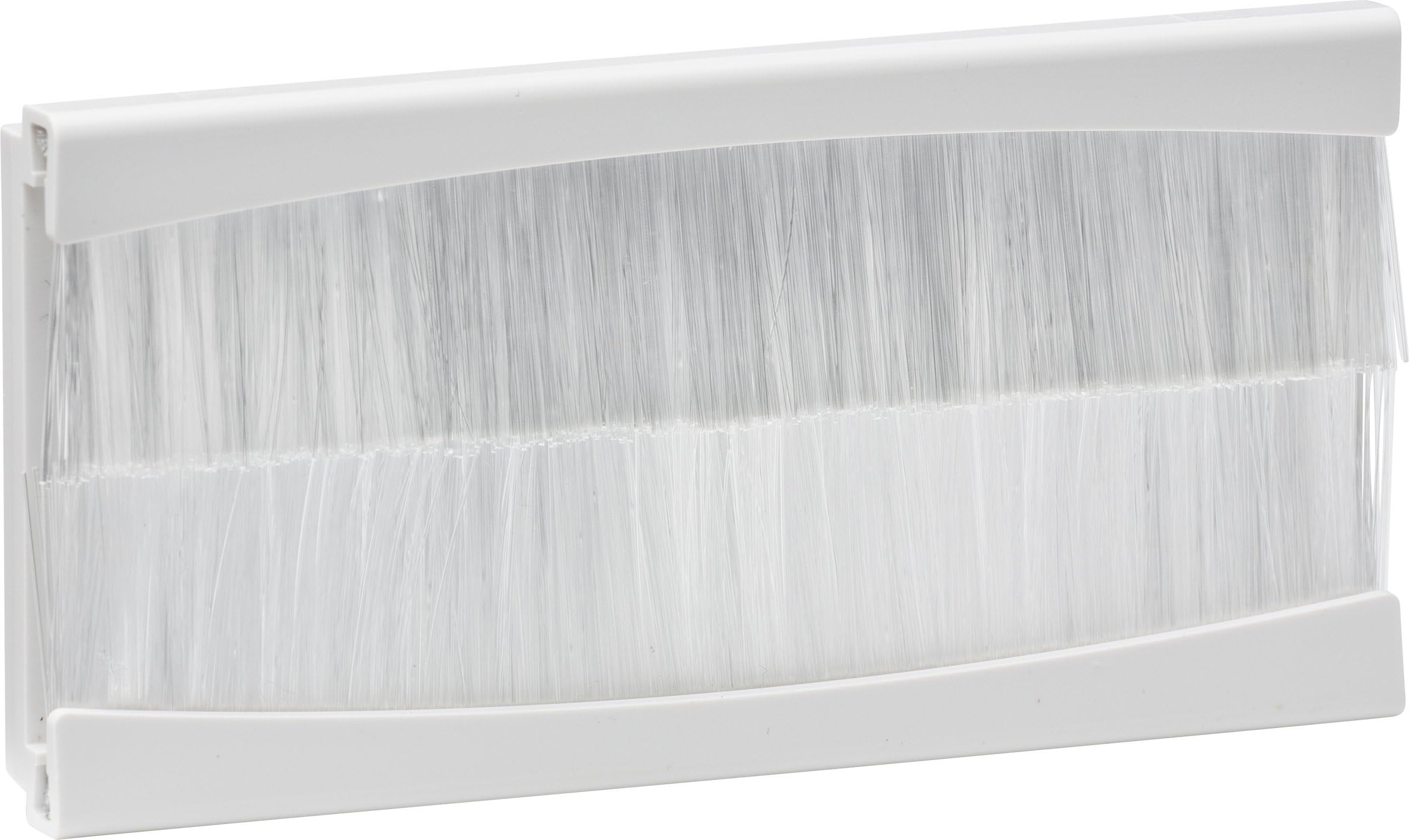ML978 - WHITE 100MM x 50MM CABLE MANAGEMENT BRUSH MODULE IDEAL FOR FLAT PLATE/SCREWLESS/METAL CLAD MODULAR FACEPLATES
