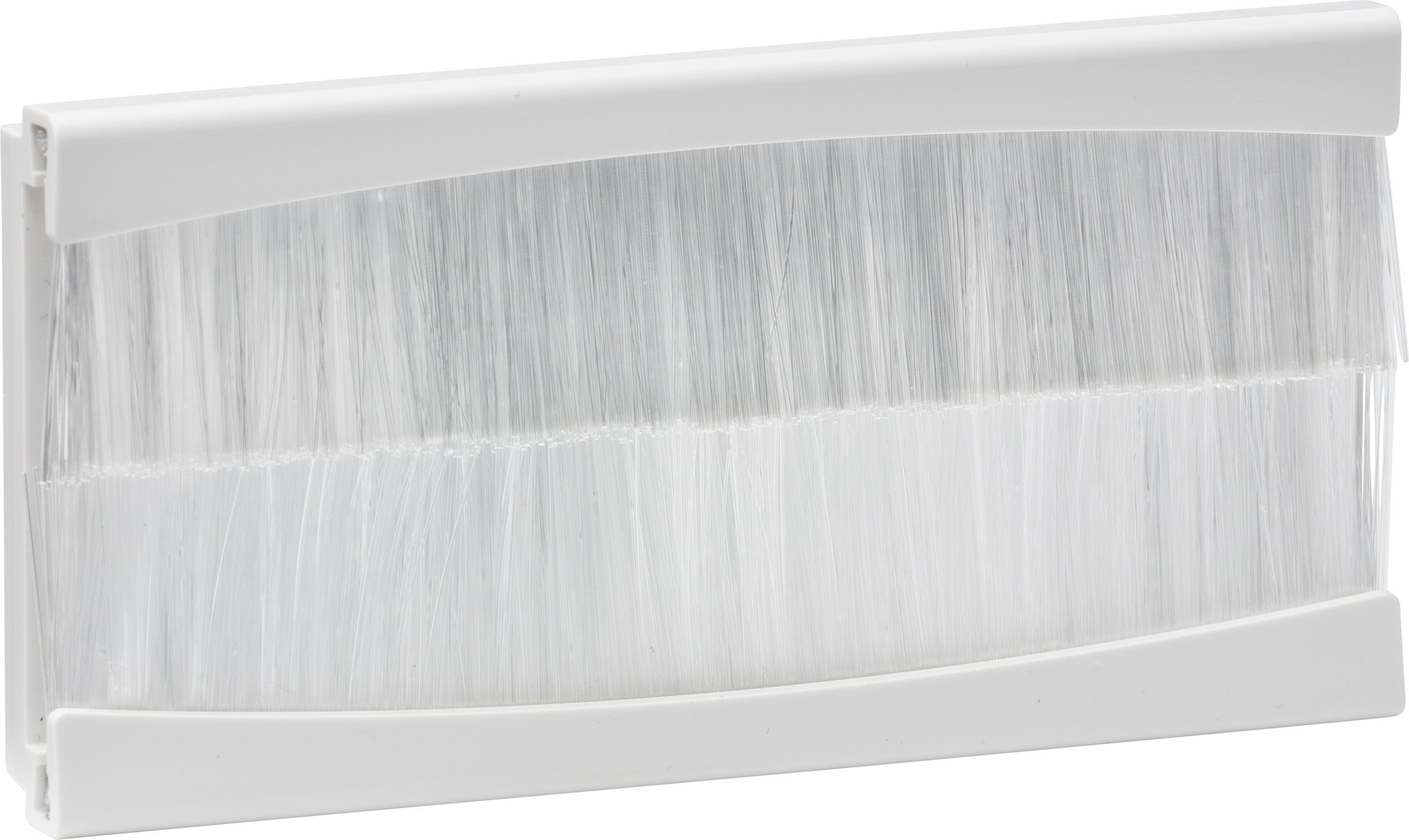 ML978 - WHITE 100MM x 50MM CABLE MANAGEMENT BRUSH MODULE IDEAL FOR FLAT PLATE/SCREWLESS/METAL CLAD MODULAR FACEPLATES