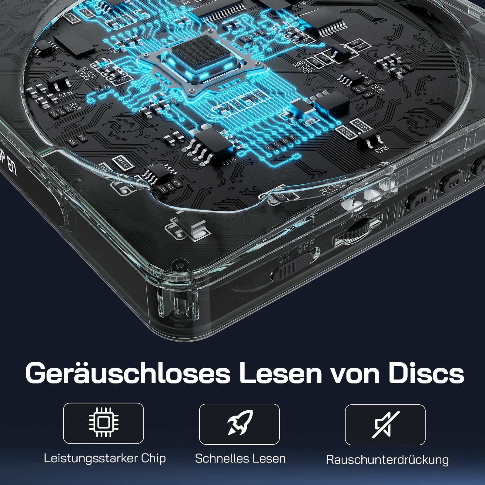 WOLFANG DVD-Player für Fernseher mit HDMI, Full HD Multi Region, Fernbedienung und Typ-C-Kabel, CD-Player für Heim-Stereoanlage, USB-Anschluss (Nicht Blu-ray)