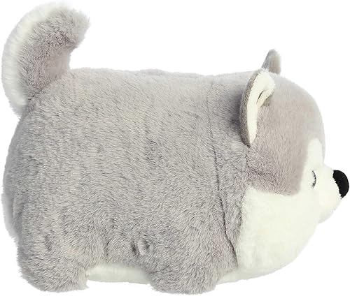 Miniatura 3 de Aurora Adorable Spudsters Haze Husky Animal de peluche  Abrazos reconfortantes  Compañeros juguetones  Gris 10 pulgadas