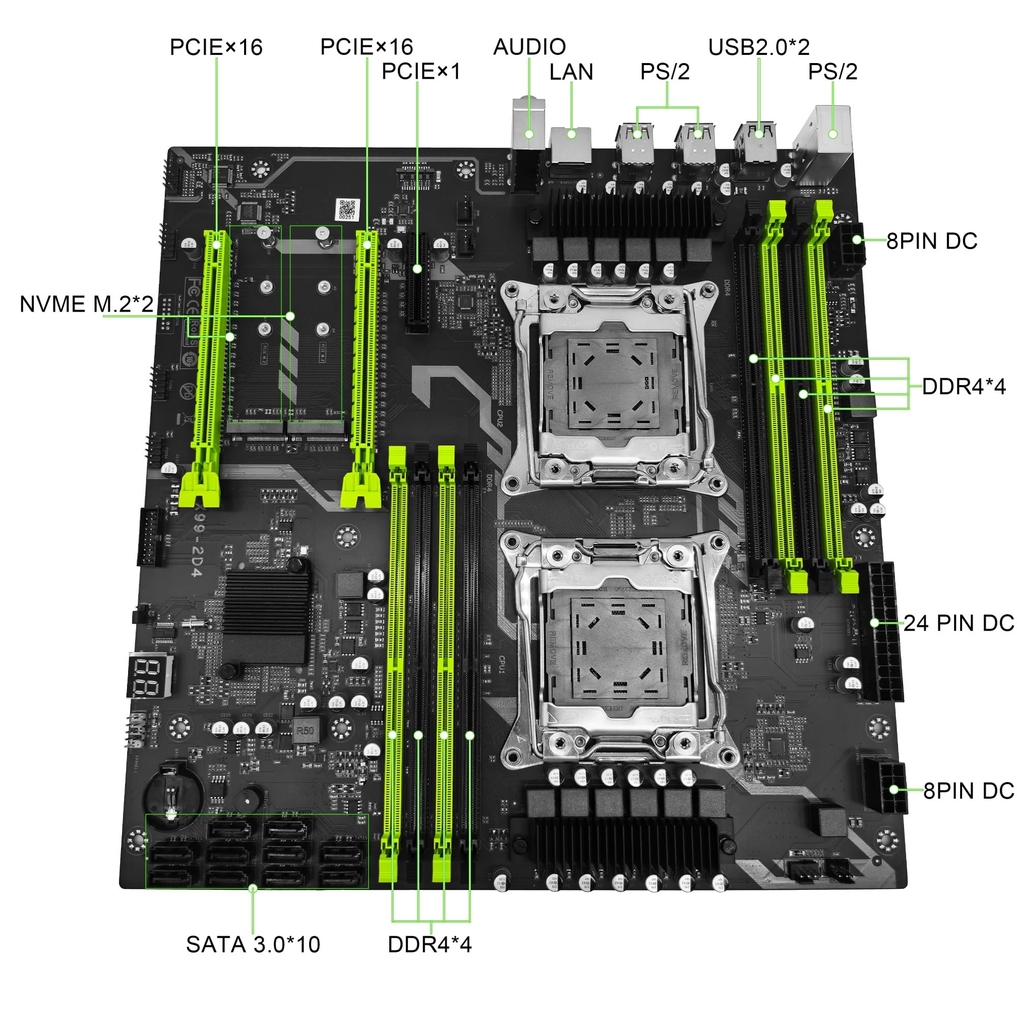 X99 E5 2680 V4 zestaw podwójnej płyty głównej z DDR4 32 GB 2011-3 M.2 do komputerów do gier biurowych