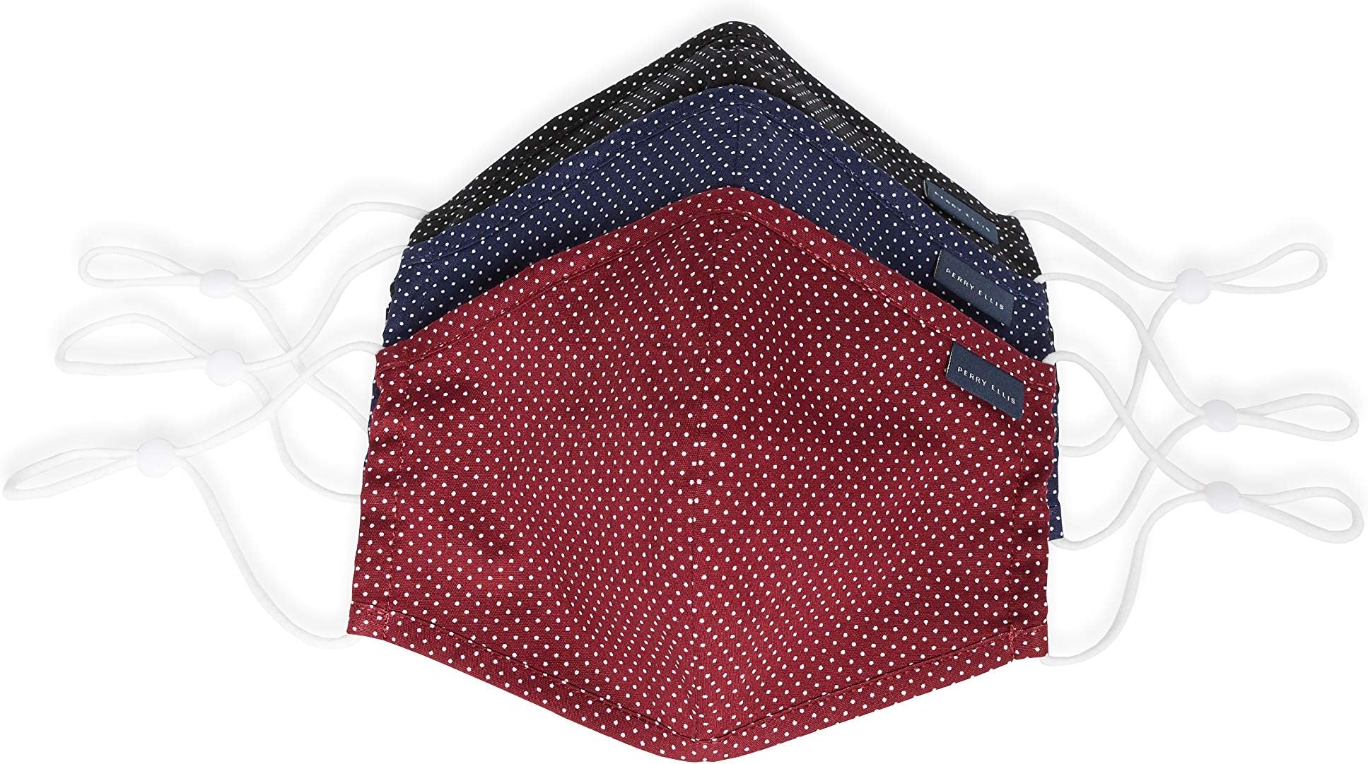 Perry Ellis 6 Pack Rounded Woven Face Masks