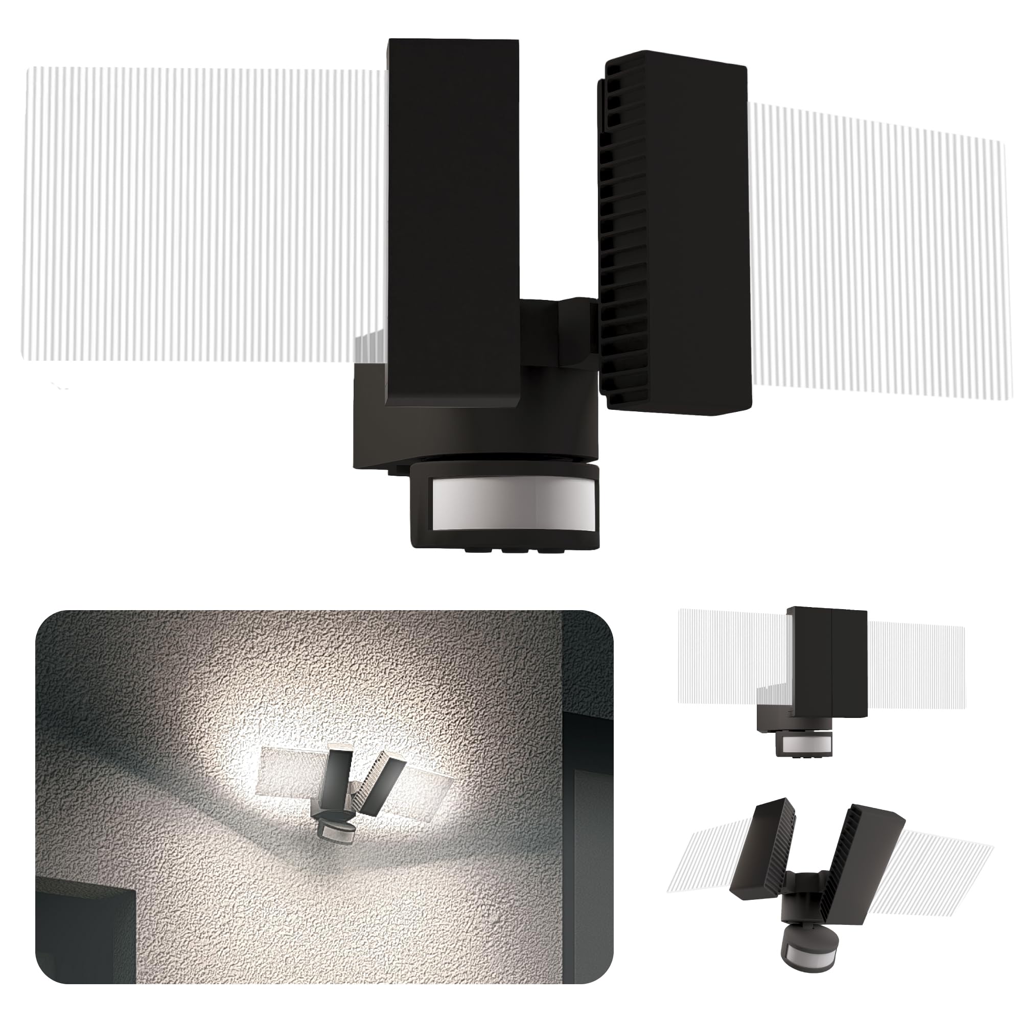 Applique murale LED blanche orientable pour sécuriser entrée et garage - 8