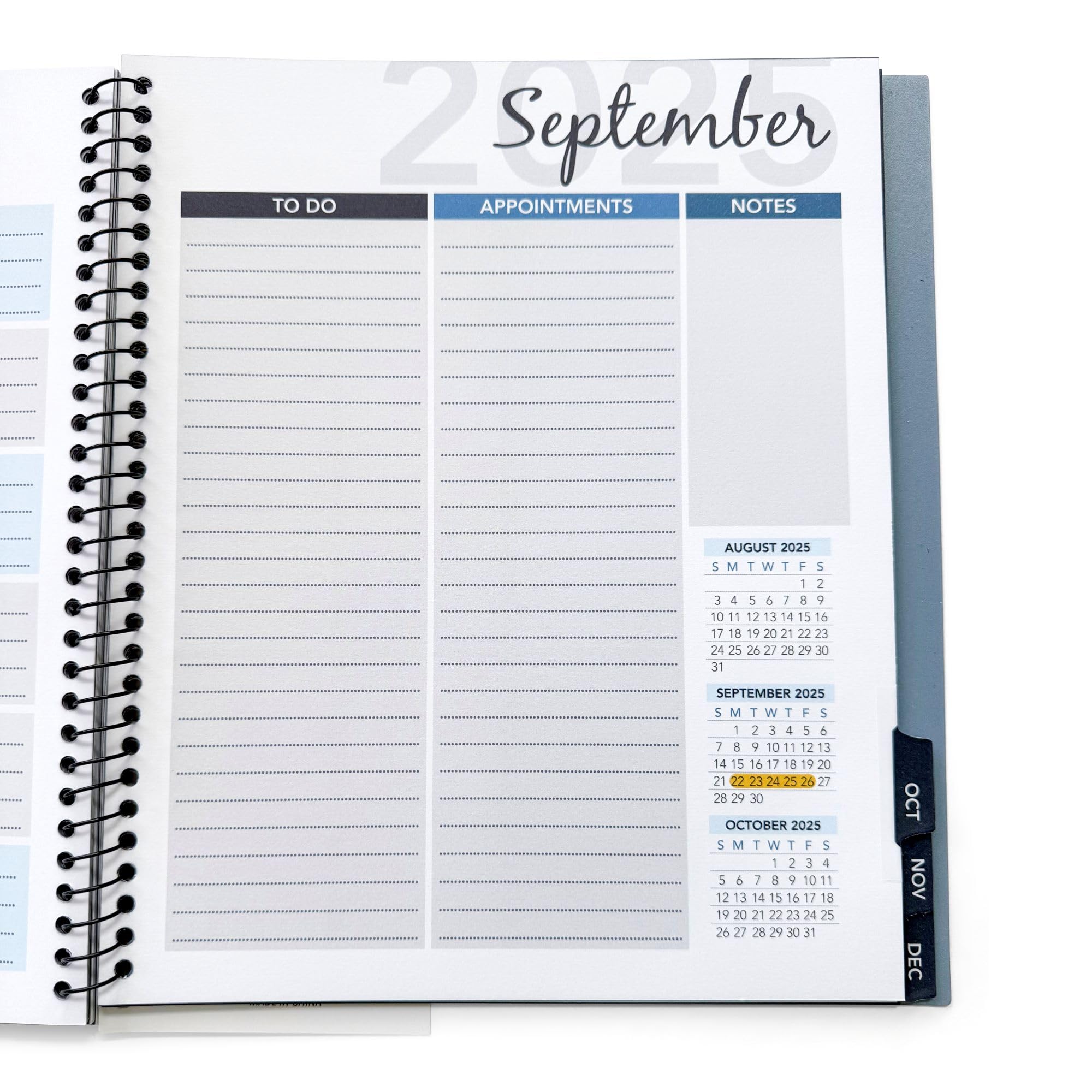 10% de descuento en enero. Agenda calendario 2020 de 13 meses con listas de tareas pendientes para tareas, notas o citas. Planificador resistente para una vista de un vistazo de la agenda diaria y la