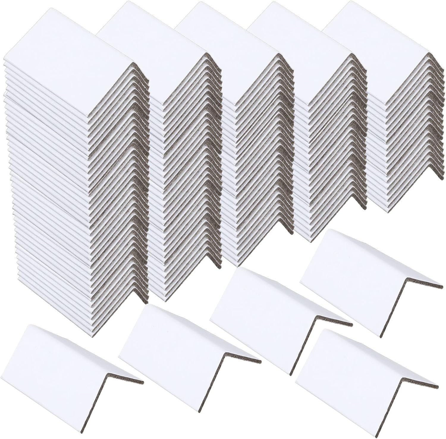 Packing Cardboard Edge Protectors 2" x 3" White 3 mm Thickness Edge Protectors Wrapping Paper Corner Guard Furniture Protection Hardware Logistics Shipping Packaging Moving Pallets(240 Pcs)
