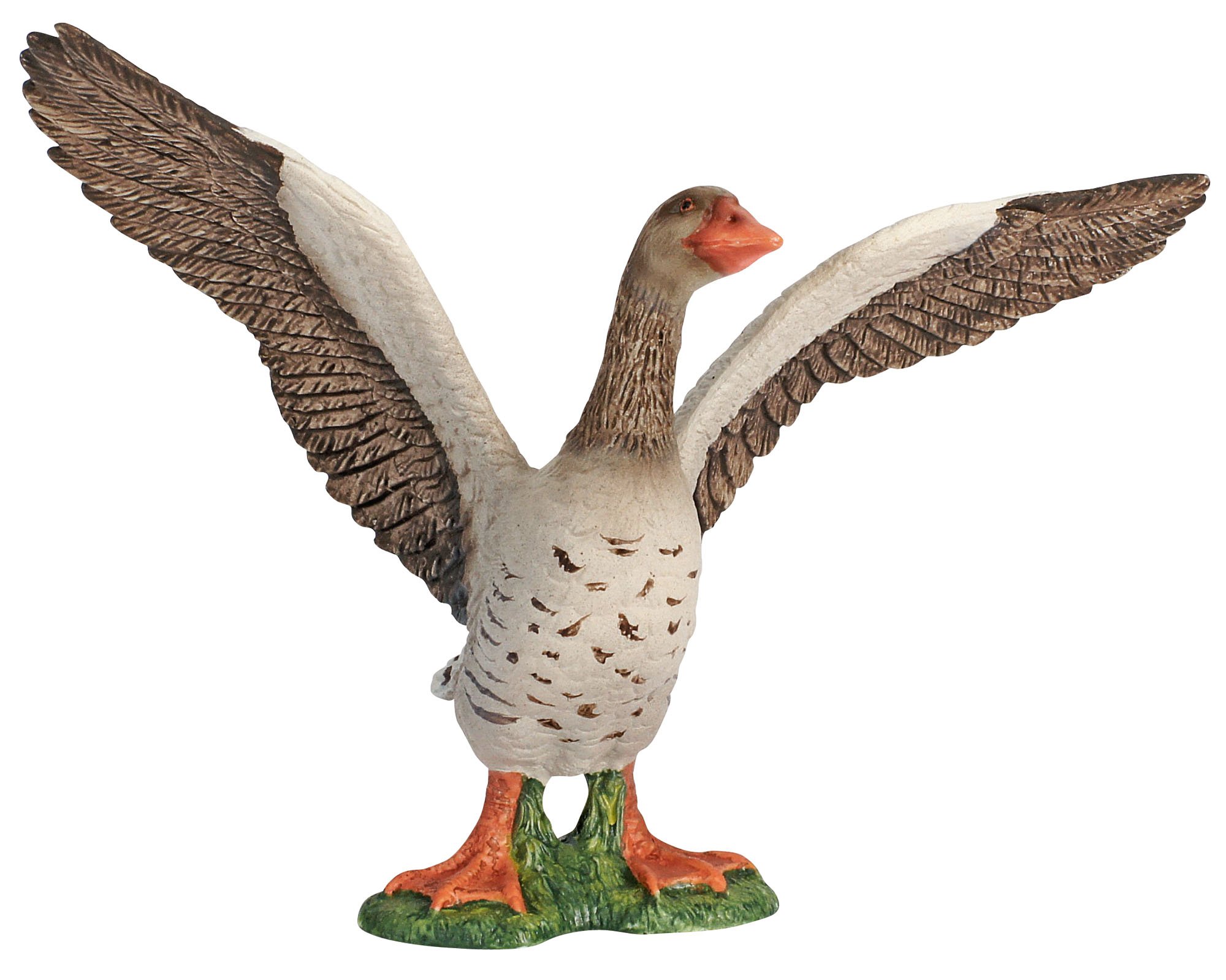 シュライヒ 鳥 フィギュア ハイイロガン 親子 オス メス 子ども