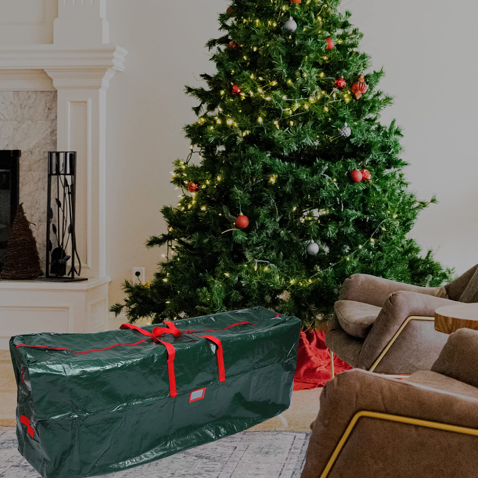 PRETYZOOM 1pezzi Borsa per Albero di Natale di Borsa per Riporre Mobili Organizer per Casa