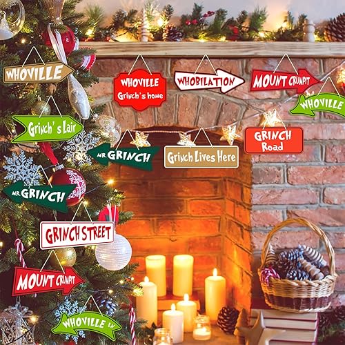 Miniatura 6 de Decoraciones para árbol de Navidad, 20 piezas de adornos colgantes para árbol de Navidad divertidos adornos de Navidad para interiores y decoración