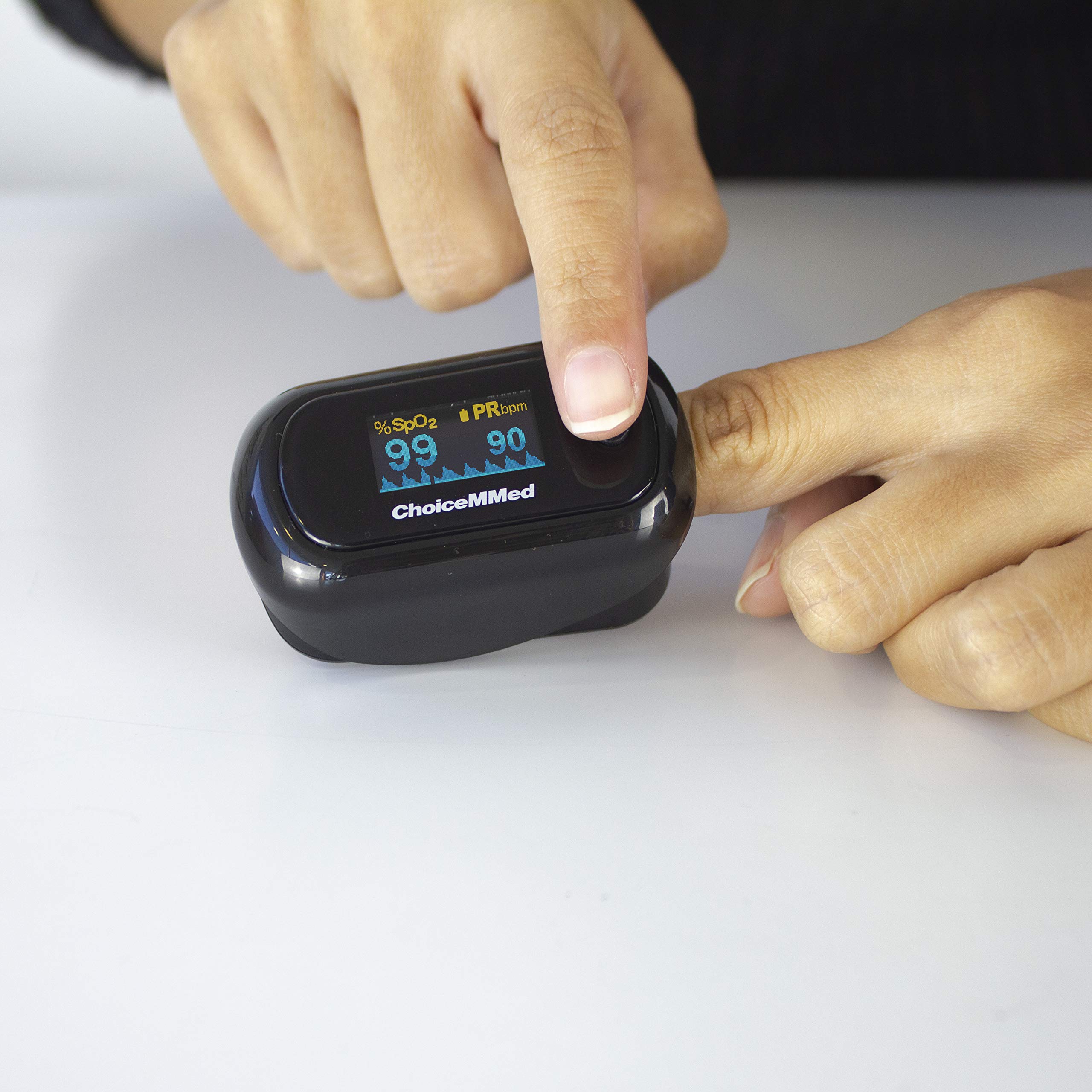 Oxymètre de pouls portable, Doigt, Professionnel pour spo2, Saturomètre, Fréquence cardiaque, Écran oled, Noir