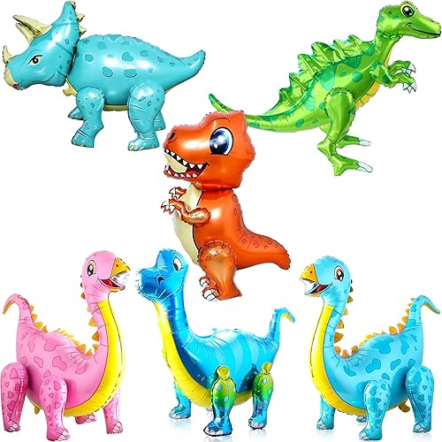 Katchon, Globos grandes de dinosaurio para fiesta de cumpleaños  Suministros de fiesta de cumpleaños de dinosaurio  Globos de dinosaurio bebé de pie