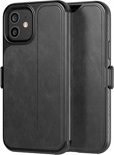 tech21 EvoWallet para Apple iPhone 12 y 12 Pro 6.1 pulgadas 5G - Estuche para teléfono antimicrobiano que combate los gérmenes con protección contra