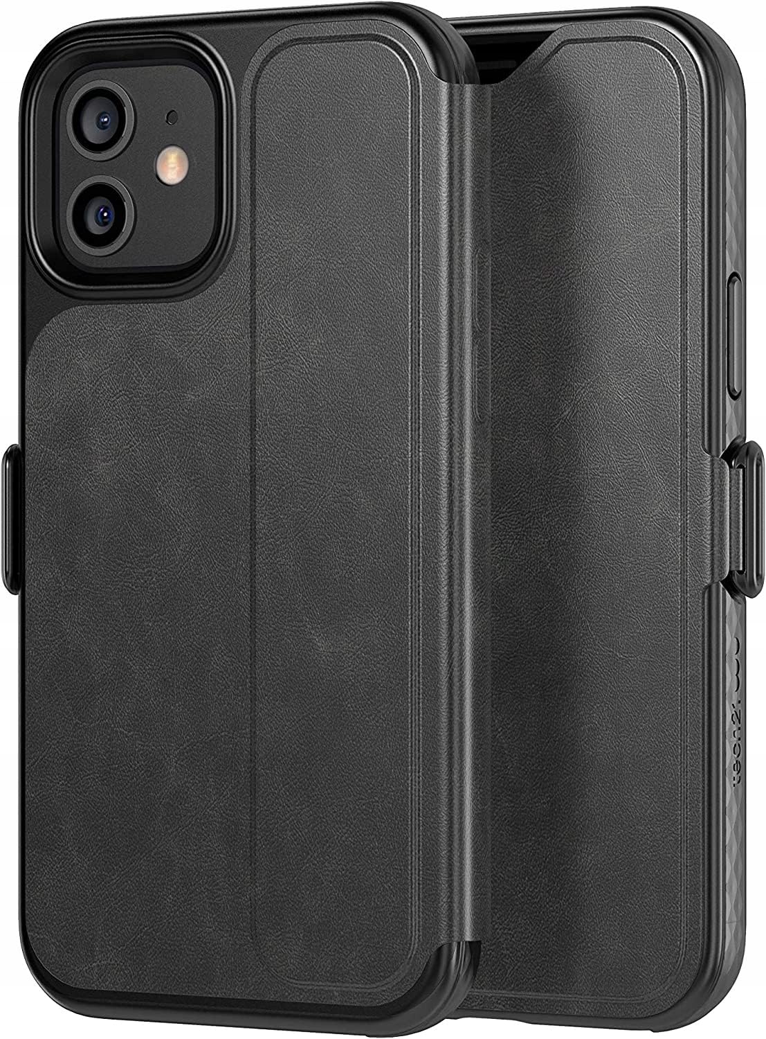 tech21 EvoWallet for Apple iPhone 12 and 12 Pro 5G - Hygienically Clean Bacterial Germ Fighting Antimicrobial Phone Case with 3 Meter Drop Protection - 6.1 inches