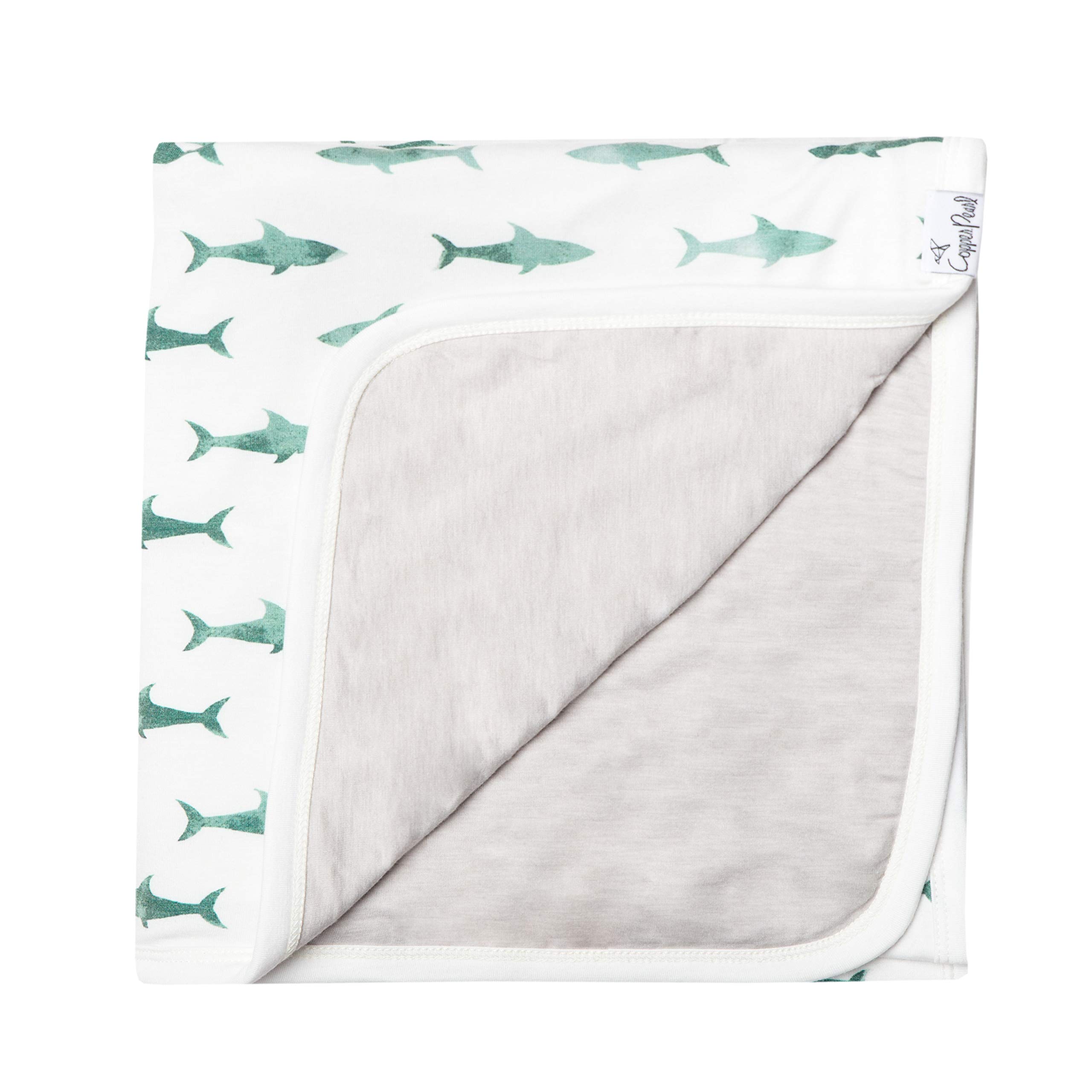 Large Premium Knit Baby 3 Layer Stretchy Quilt Blanket Pacific by Copper Pearl