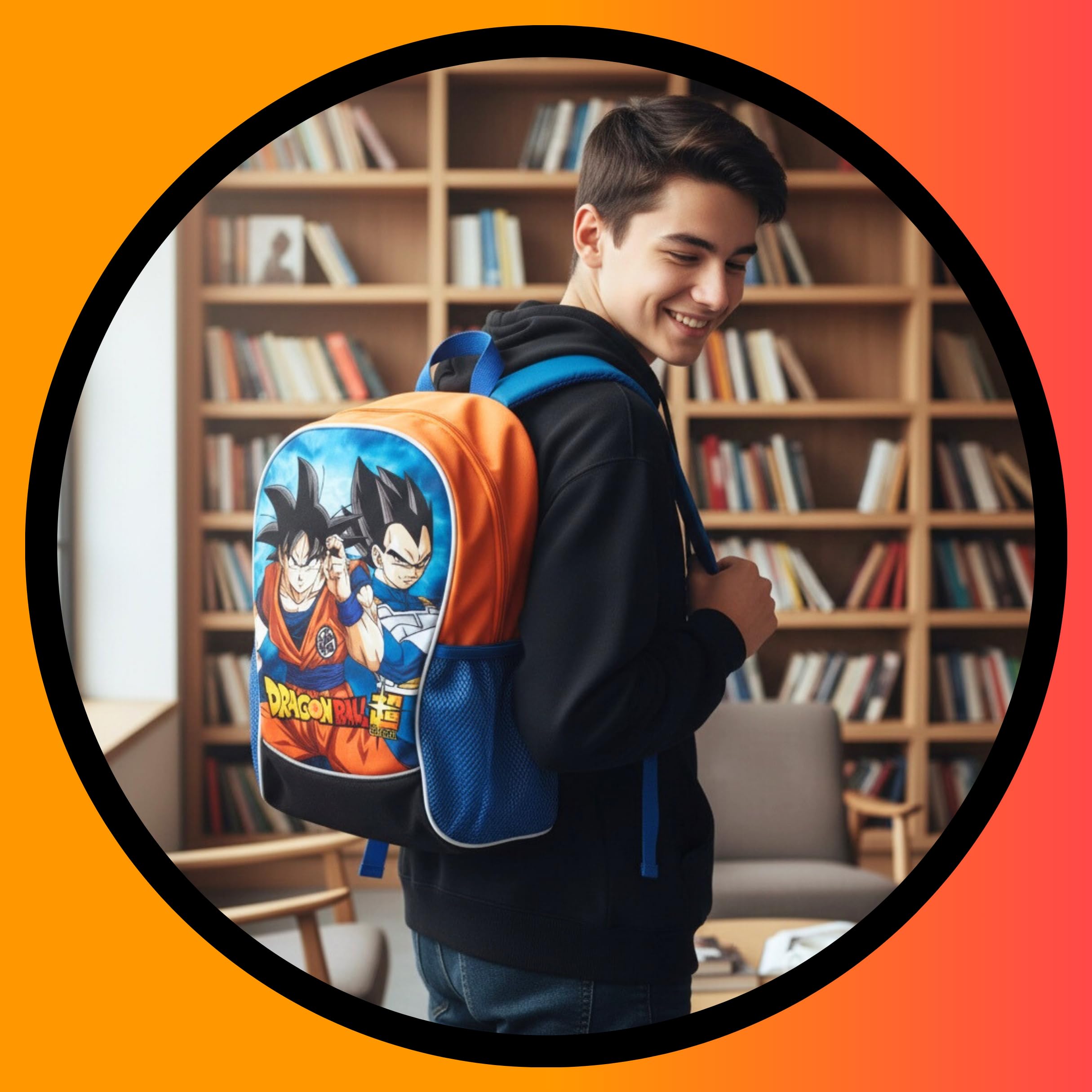 Dragon Ball Z Mochila, Bolso Escolar, Mochila Infantil, Mochila de Viaje, Regalo para Niños y Adolescentes