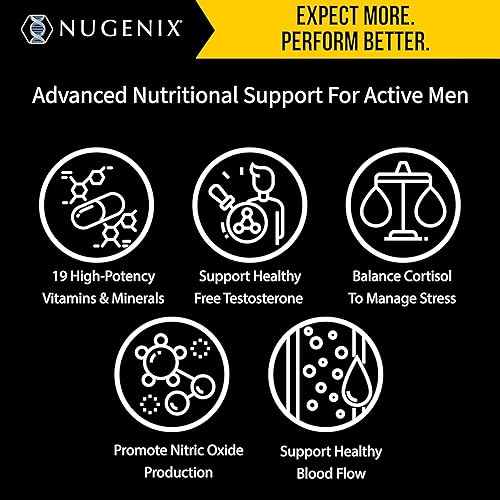 Miniatura 3 de Nugenix Multivitamínico diario de testosterona para hombres 19 vitaminas y minerales apoya la testosterona libre