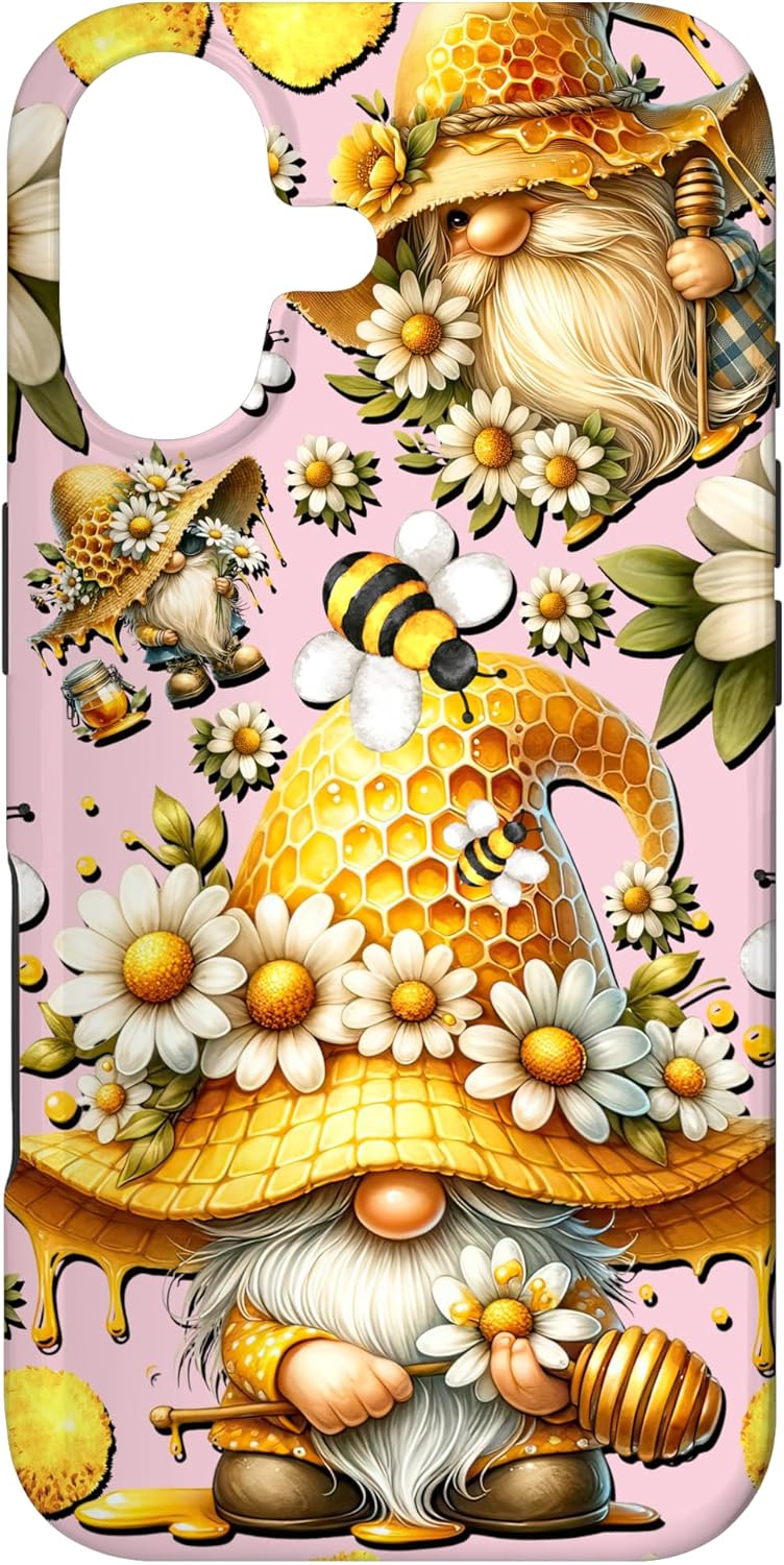 Floral Daisy Flower Pattern for Spring Cute Summer Gnome Case for iPhone 17