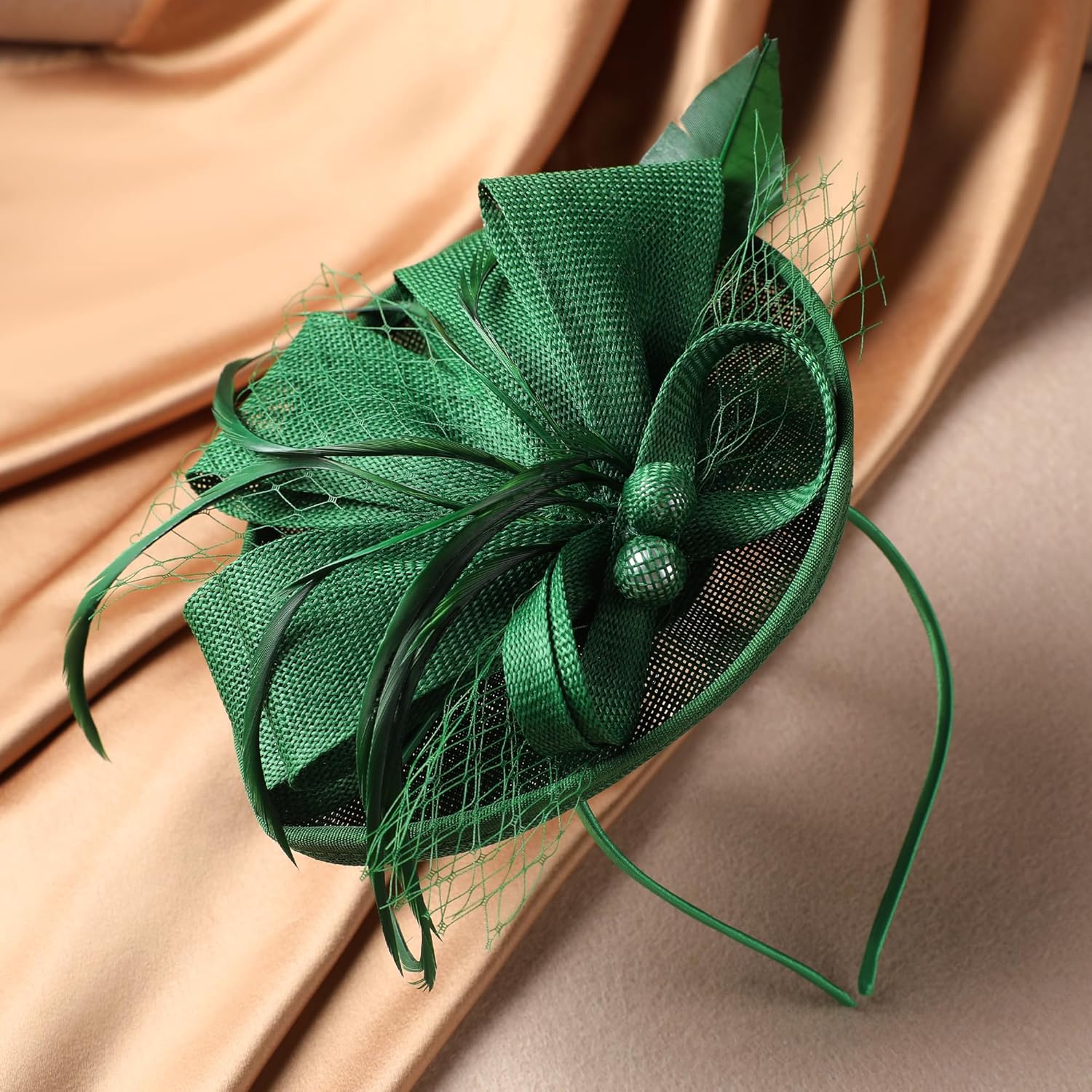 Fascinator Tea Party Hat - 2026 Derby Pillbox Kentucky Hat for Women (7.87x5.9inch) - Image 5