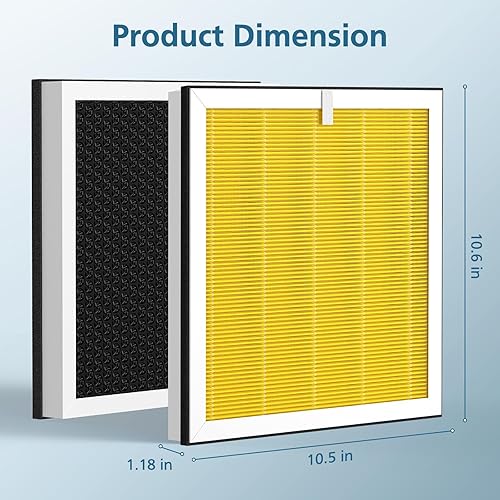 Miniatura 2 de Paquete de 2 filtros G3 para mascotas compatibles con AMEEU G3 (Sferf-30) y purificador de aire VEWIOR A3, filtro de aire 3 en 1 H13 True HEPA para