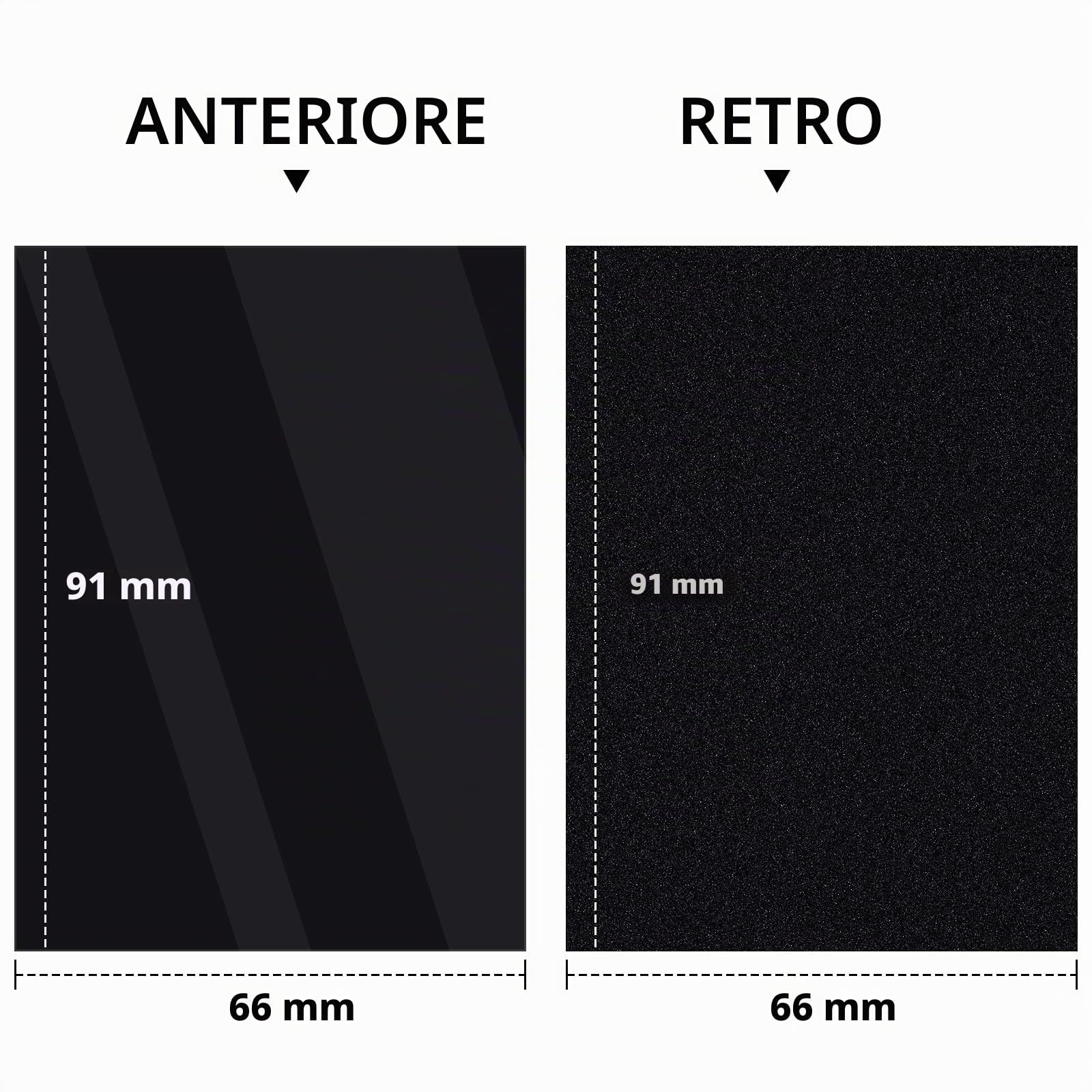 Mlikero 500 Bustine Protettive Morbide, 66 x 91 mm Card Sleeves Bustine Carte Standard per Carte Collezionabili, Sportive (Nero)