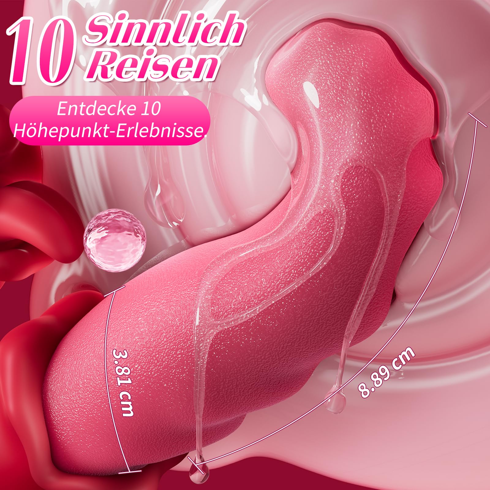 Jouets sexuels à vibromasseurs de langue pour femmes – Avec 10 modes de léchage pour le clitoris et 10 modes de vibration de balançoire, vibration pour femmes avec stimulateur du point G et clitoridie