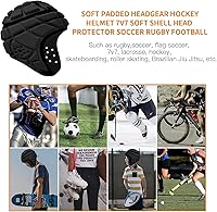 Vista 7 de Casco de hockey acolchado suave 7v7 Soft Shell Protector de cabeza Fútbol Rugby Fútbol