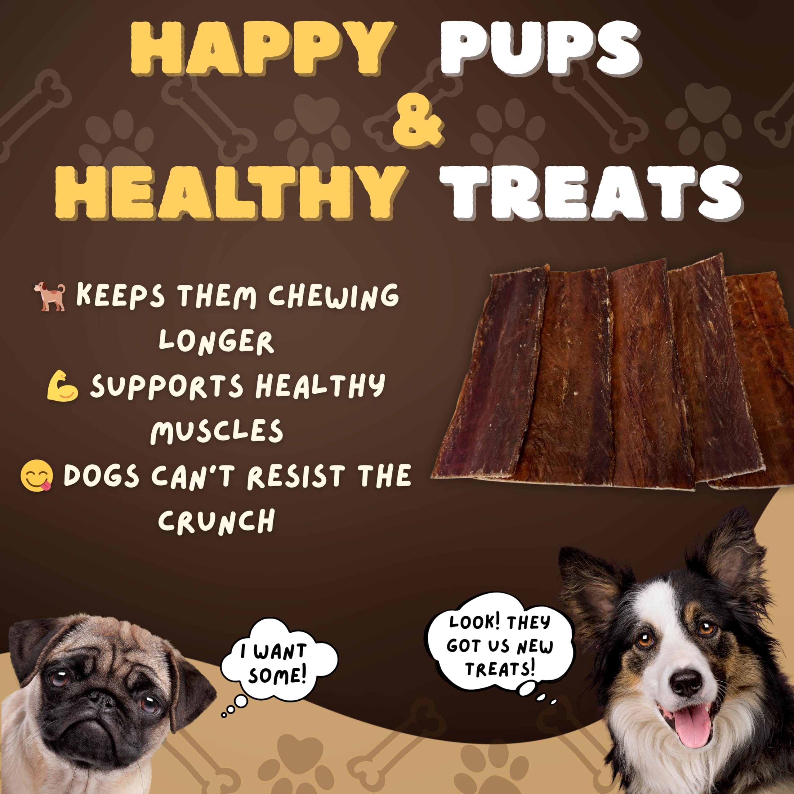 Woofley's - Esophagus Jerky (100 Count) - Gullet Sticks for Dogs - Safe Jerky Dog Chews -Easily Digestible Dog Jerky Bully Sticks