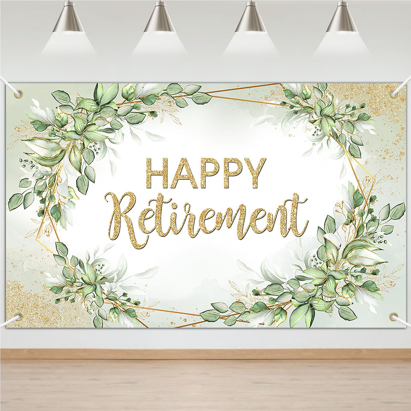 Ayayiya Sage Green Happy Birthday Backdrop Banner Decorations For Women,Greenery Birthday Backdrops Eucalyptus Leaves Photography Background Lady Girl Bday Party Decor Supplies Photo Booth Props 7x5ft - View #9