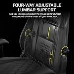 CORSAIR TC500 Chaise Luxe Gaming – Tissu respirant haut de gamme – Siège large – Accoudoirs réglables à cinq voies – Support Lombaire intégré réglable – 90-135 Degré Recline – Ombre