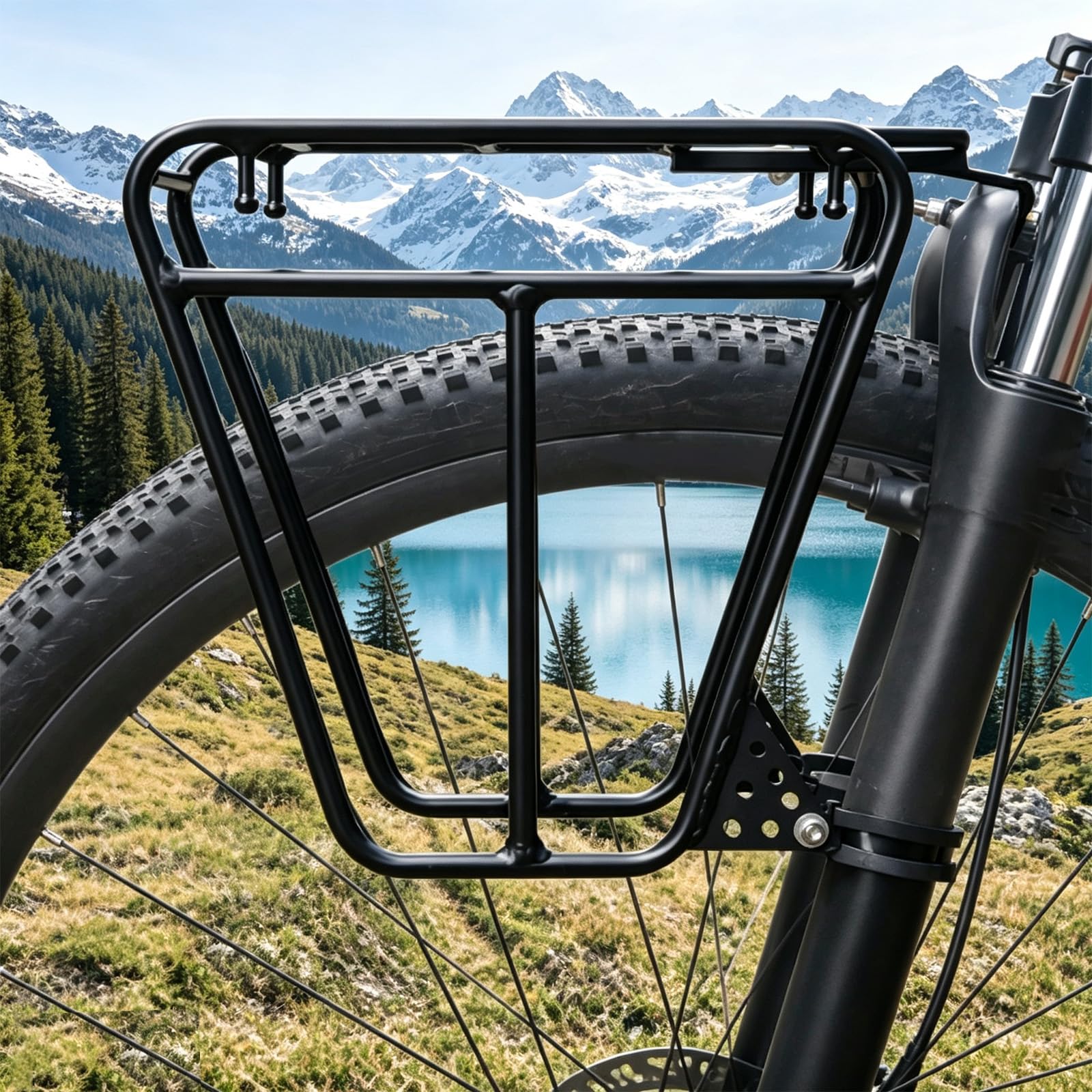 Fahrrad Gepäckträger,Stahl, Schockdämpfung für Straßenfahrten Wildraffeln
