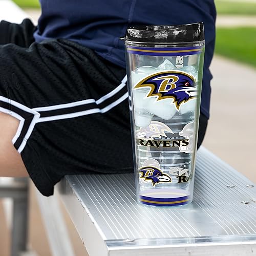 Miniatura 18 de Rico Industries NFL - Vaso de fútbol americano de doble pared, 16 onzas, tapa W