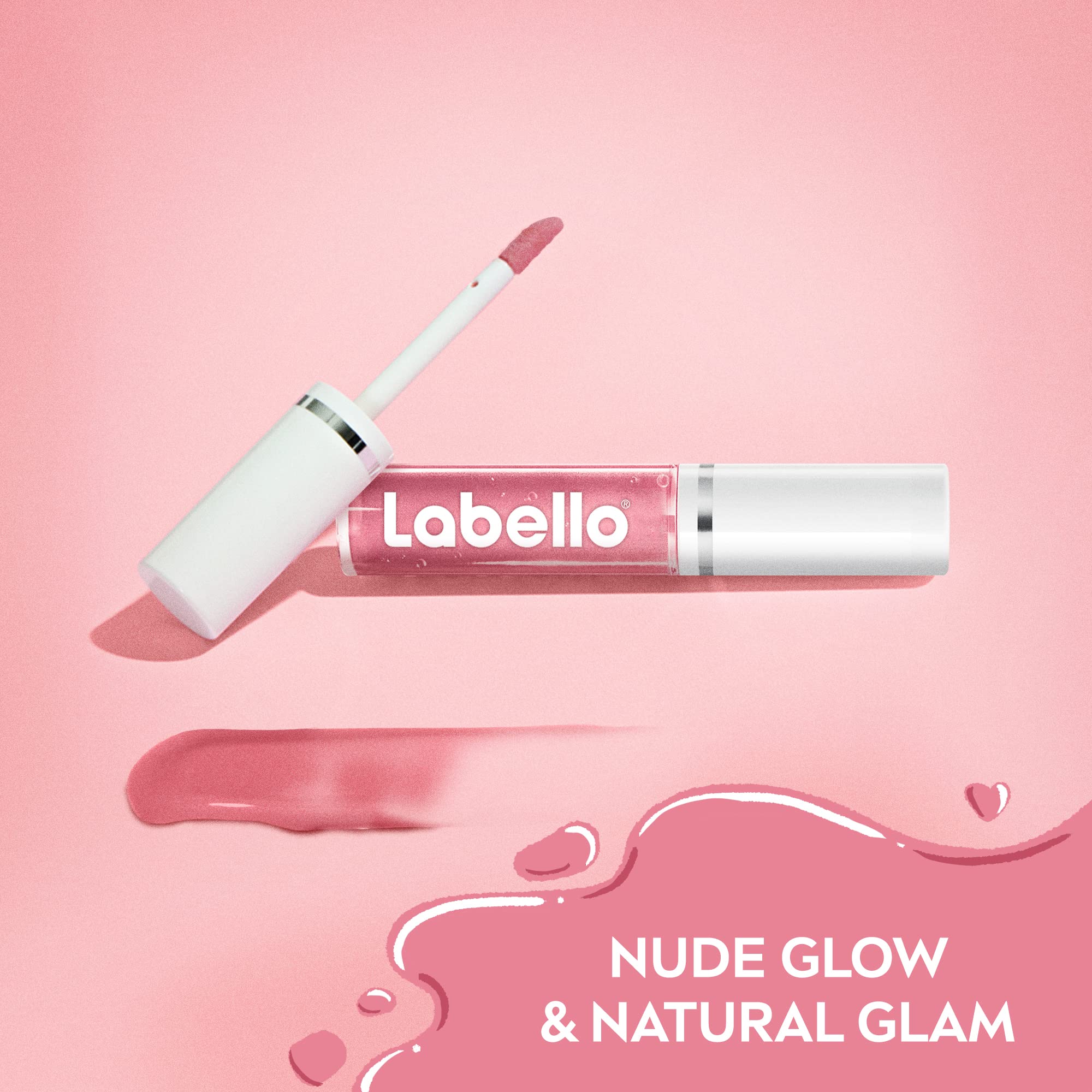 Labello Lip Oil Dress Nude 5.5ml – Nourishing Tinted Glossy Lip Oil in Soft Nude Shade for Shiny Hydrated Lips, Non-Sticky Moisturising Care with Natural Sheer Colour & Mirror Shine