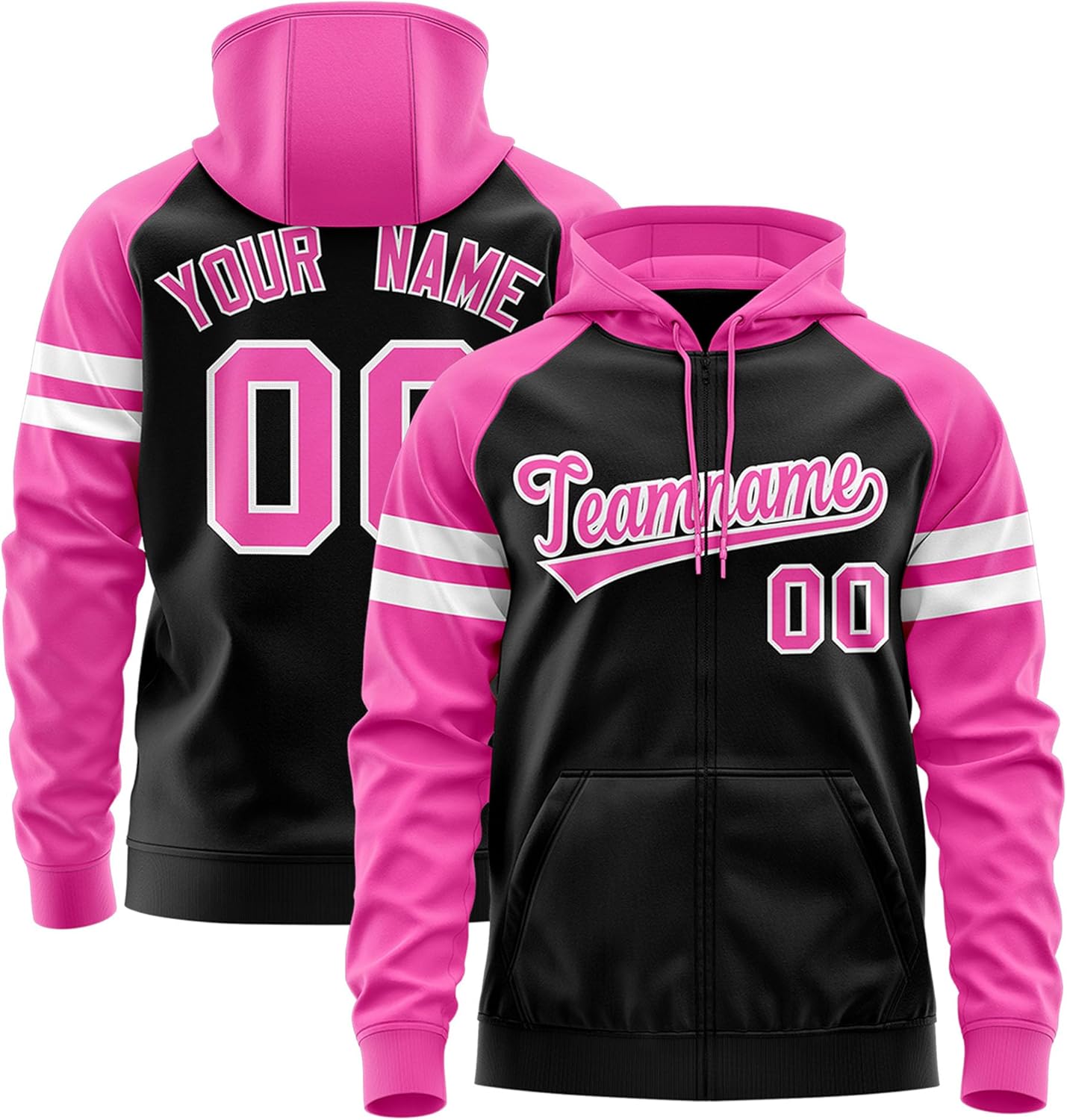 KXK Custom Varsity Baseball Jacket Full Zip Hoodie Stitched Personalized Letters Number Logo for Men Women