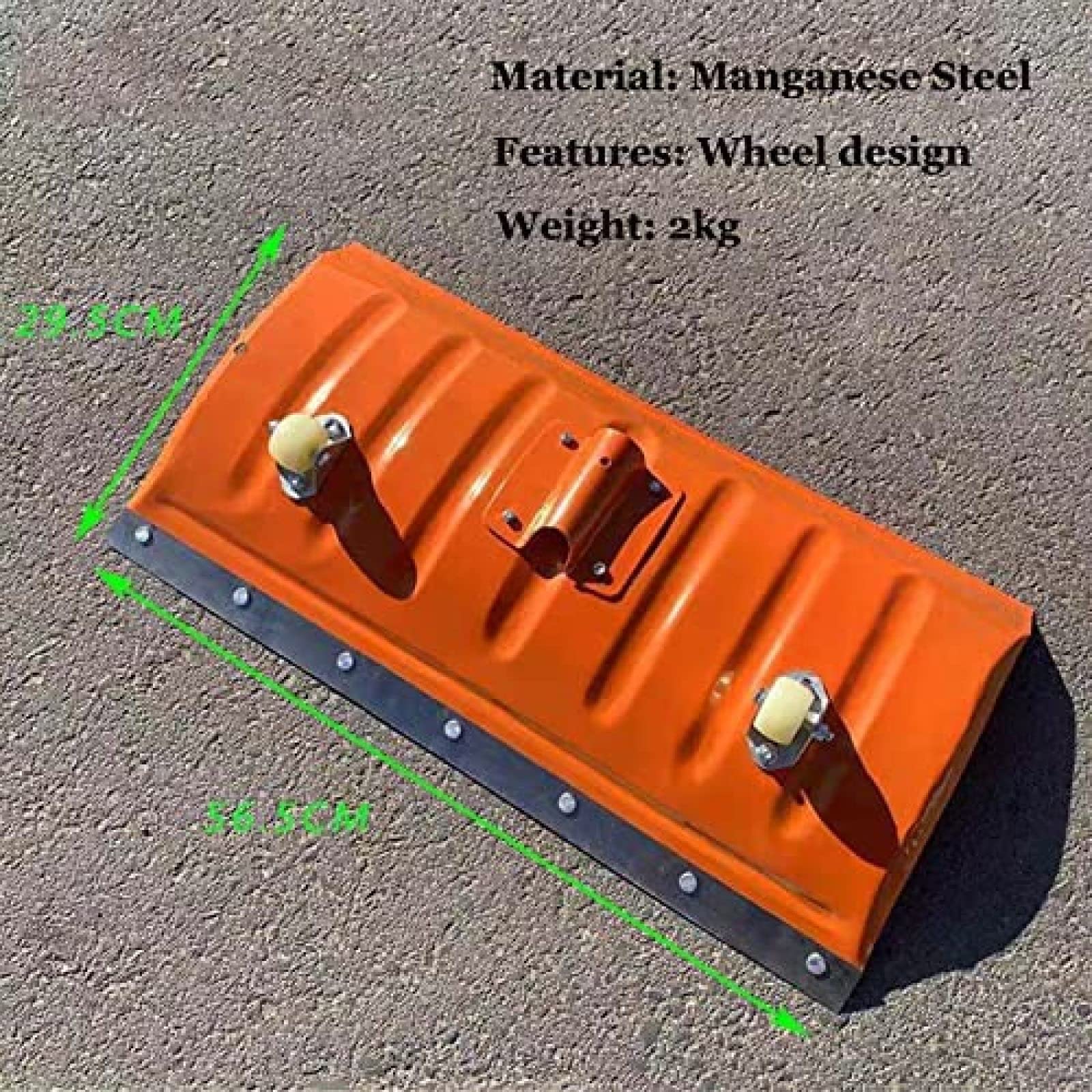 Pala Quitanieves con Ruedas, Herramienta Metálica para Quitar Nieve, Empujador De Nieve para Trabajo Pesado, Quitanieves Manual para Limpiar Nieve Y Hojas,Orange
