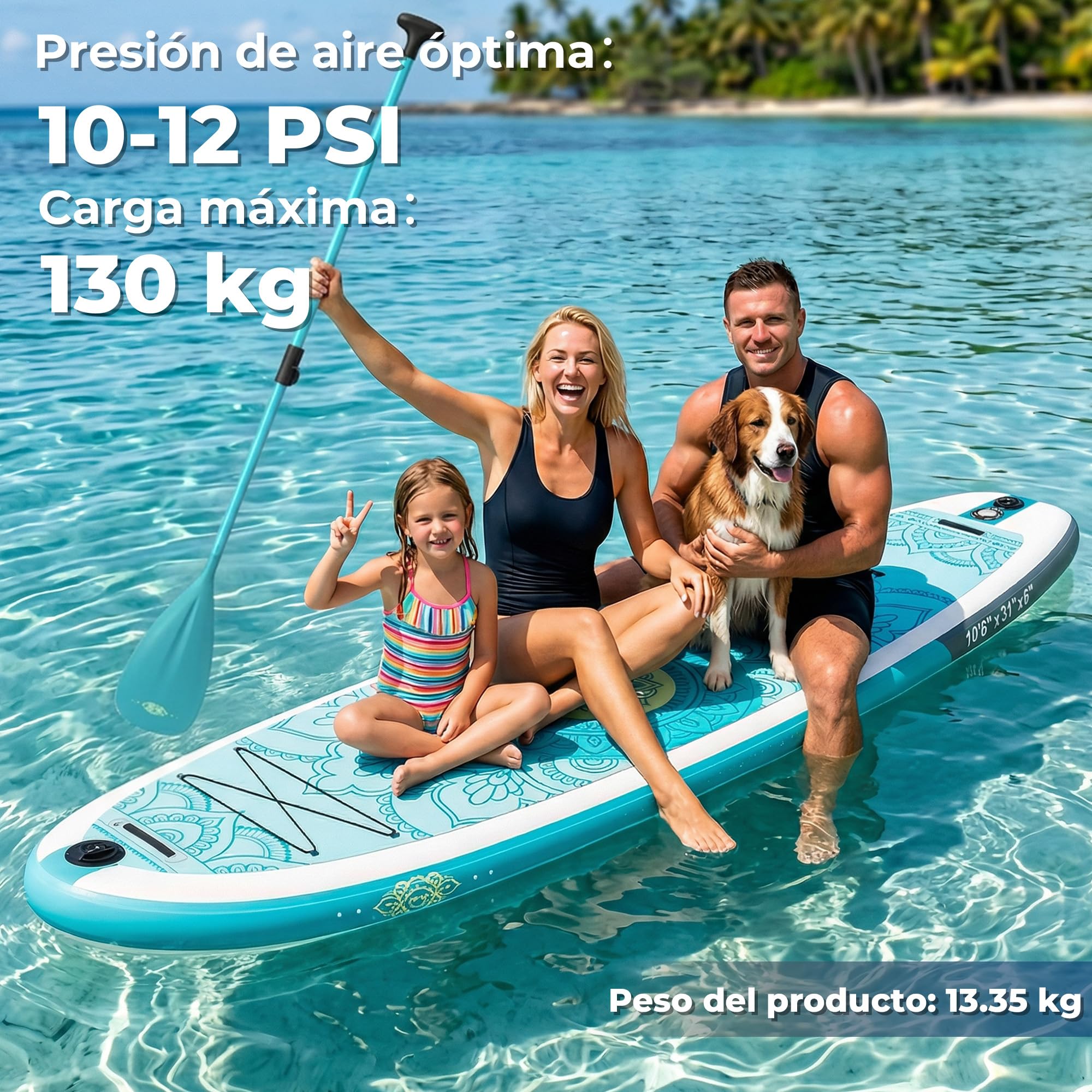Devoko Tabla Paddle Surf Hinchable 330cm 2 en 1 con Kayak Hinchable Plazas y Accesorios hasta 130kg para Surf, Pesca, Yoga