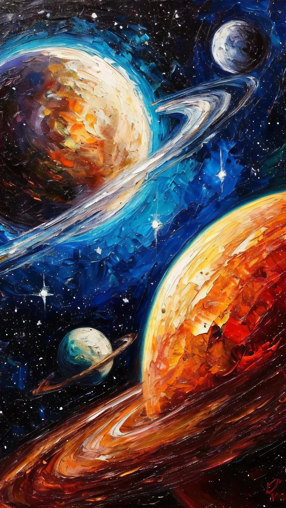 ARTGOTO Large Paint by Numbers Kits for Adults,15.7x27.5inch/40x70cm Painting by Numbers for Adults Abstract Space,Paint by Numbers Canvas Kits for Home Room Wall Decor (Without Frame)